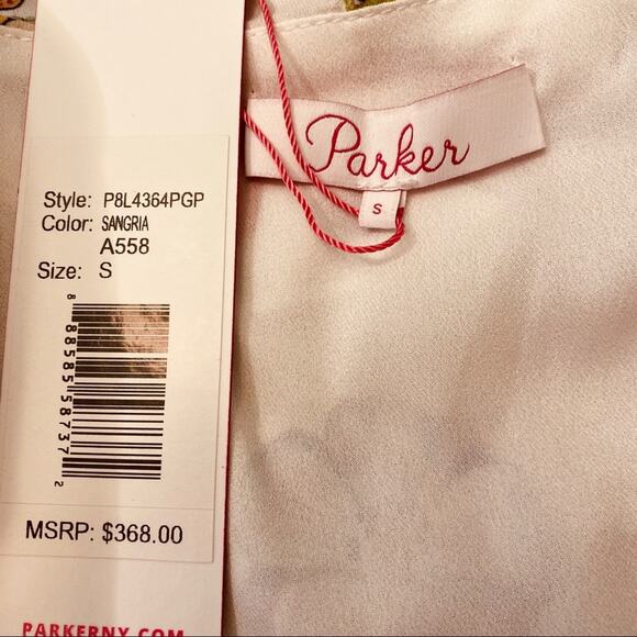 Parker Glory Dress, Floral Print, Cold Shoulder. Size Small - Picture 7 of 7